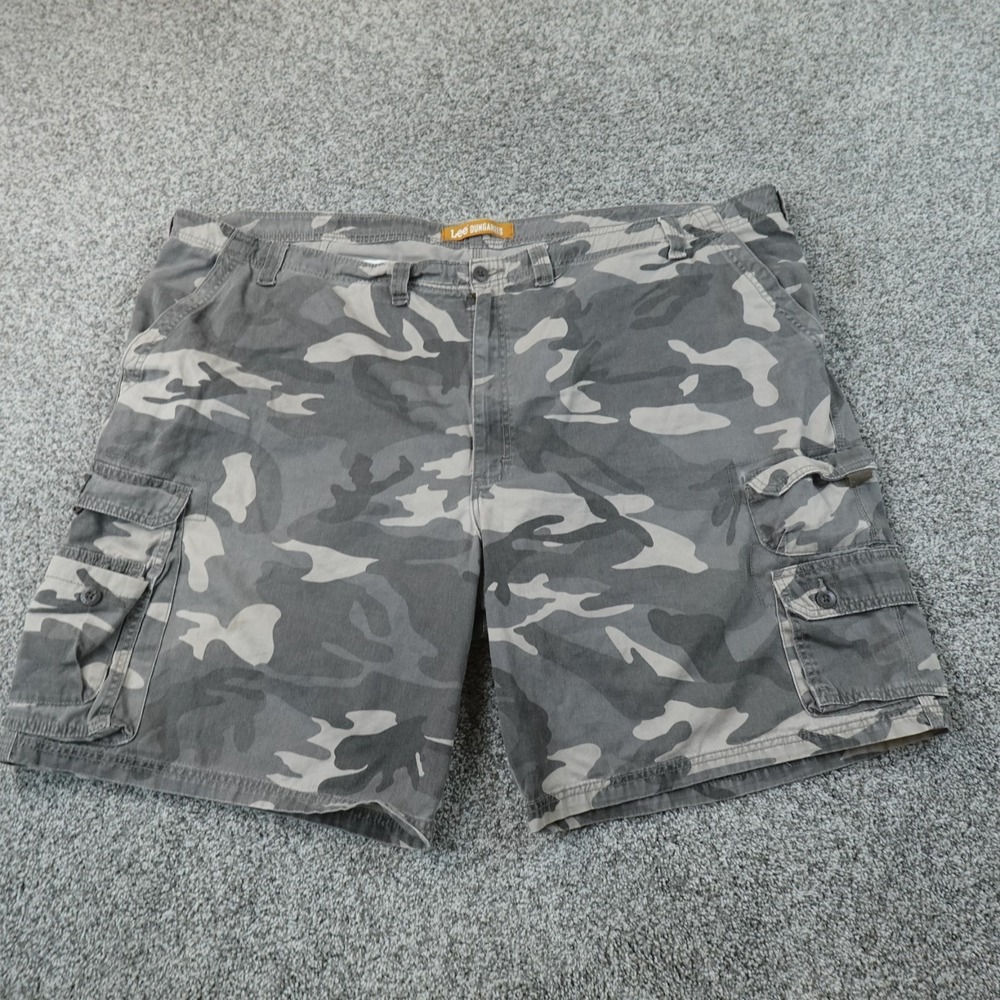 Lee Dungarees Shorts Mens 54 Gray Beige Camo Cargo Military Hiking Hunting Army